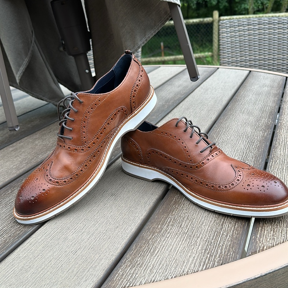 New Never Worn Cole Haan Morris Grand Wingtip Mens 11.5 British Tan - Picture 7 of 7